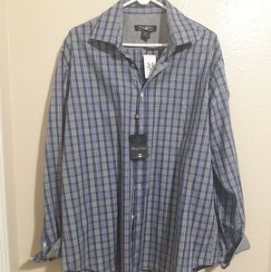 Pronto Uomo size XXL Plaid Red and Blue Shirt